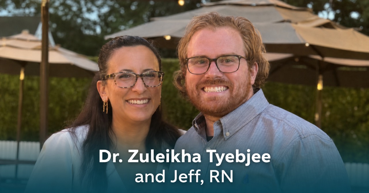 Dr. Zuleikha Tyebjee and Jeff Burger, RN